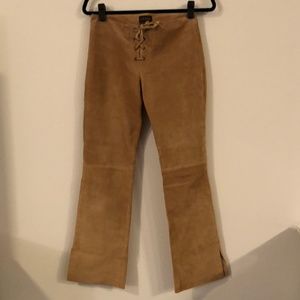 Suede pants